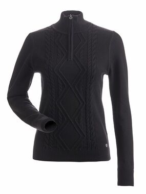 NILS Alpenglow Sweater Black Quarterzip Size Small